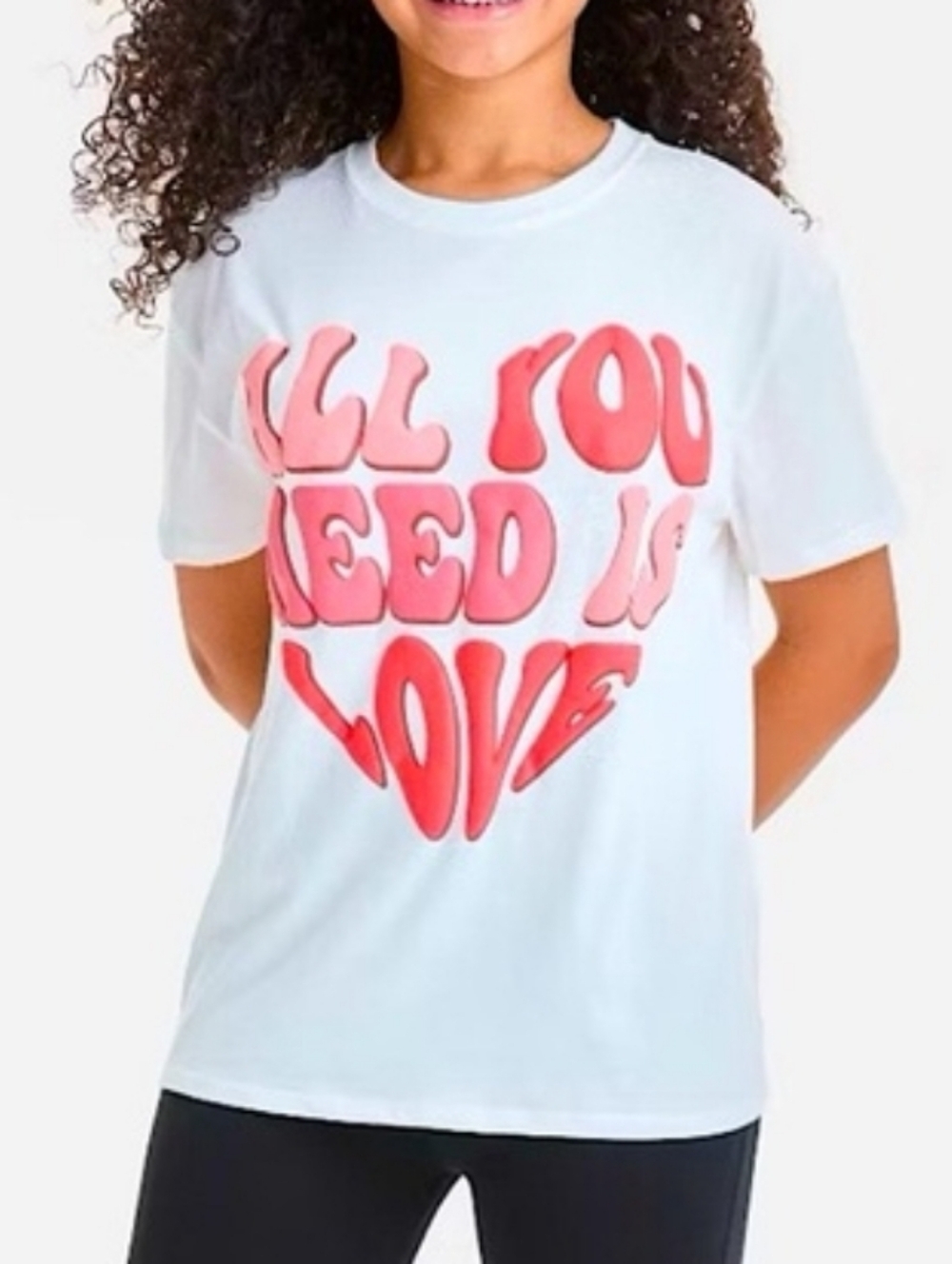 THE BEATLES All You Need Is Love Youth Band Tee T-Shirt White Youth XL 14